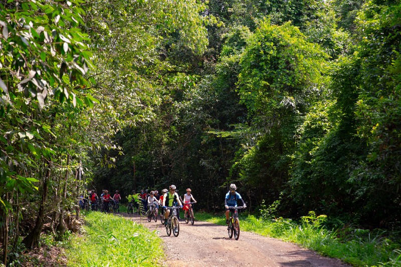 Mekong team in the bikiking trip